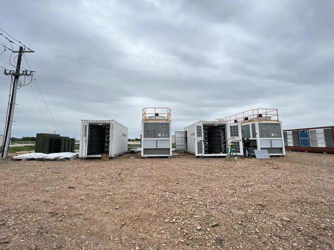 A modern Bitcoin mining farm powered by solar panels in Germany
