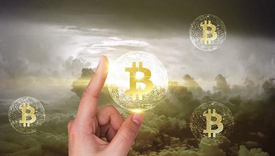 Bitcoin mining farm illustration